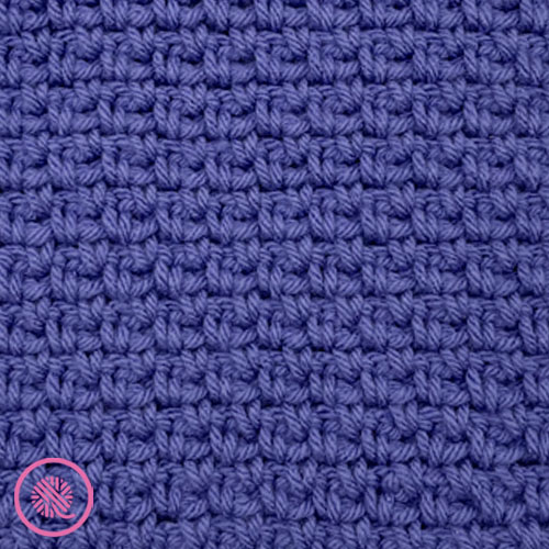 crochet linen stitch flat and in the round close up