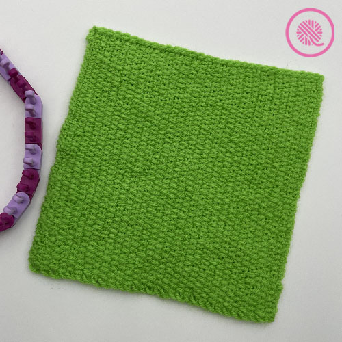 loom knit linen square