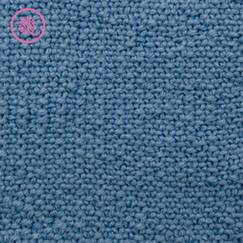 needle knit the linen stitch close up
