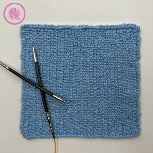 Linen Square blanket pattern -needle knit the linen stitch 
