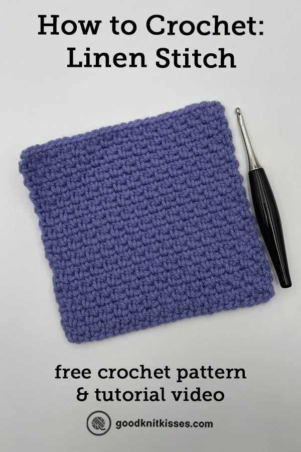 crochet linen stitch flat and in the round pin image