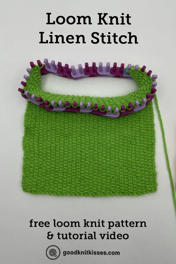 loom knit the linen stitch pin image