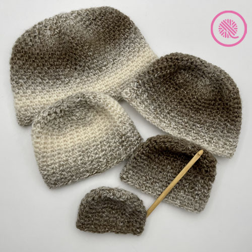 crochet linen stitch flat and in the round hat image