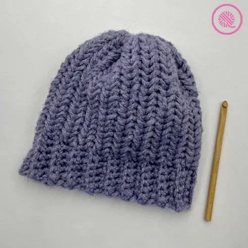 crochet herringbone hat