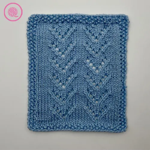 V eyelet lace stitch pattern