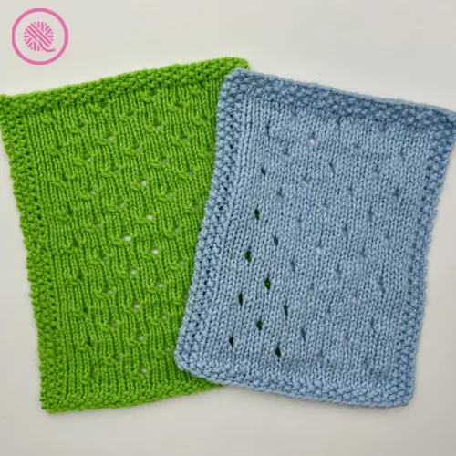 how to loom knit eyelets samples