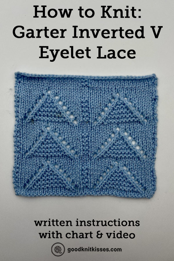 garter inverted v eyelet lace pin image
