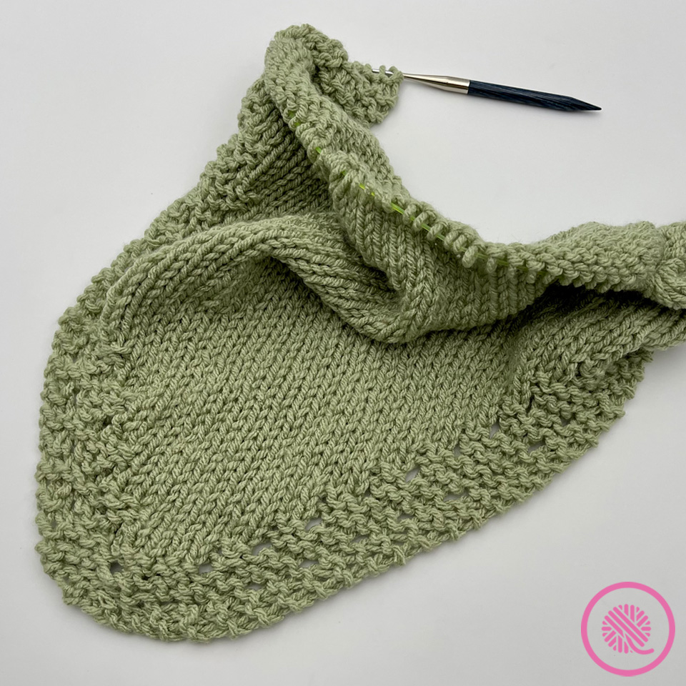 Needle Knit Grandma's Eyelet Blanket