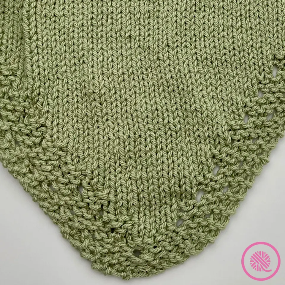 Needle Knit Grandma's Eyelet Blanket