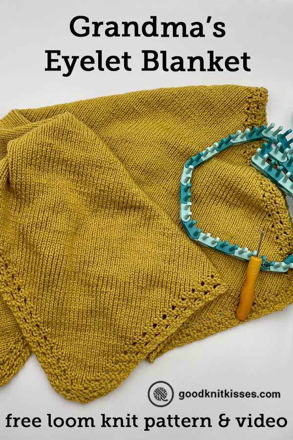 Loom Knit Grandma's Eyelet Blanket