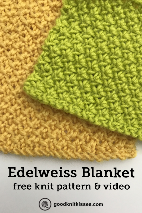 Edelweiss Blanket Pattern for Knitters pin image