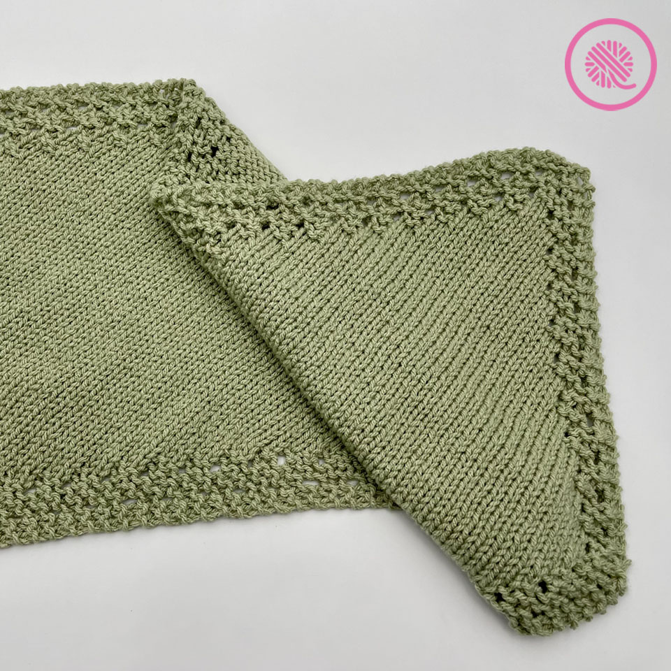 needle knit grandma's rectangle blanket