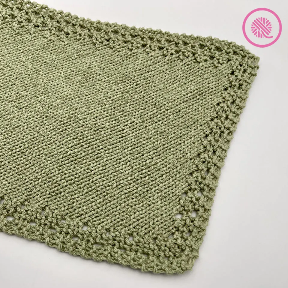 needle knit grandma's rectangle blanket