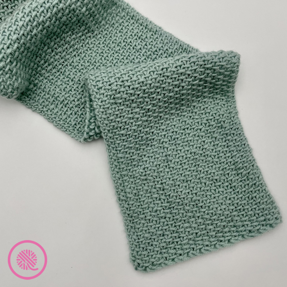 loom knit linen scarf