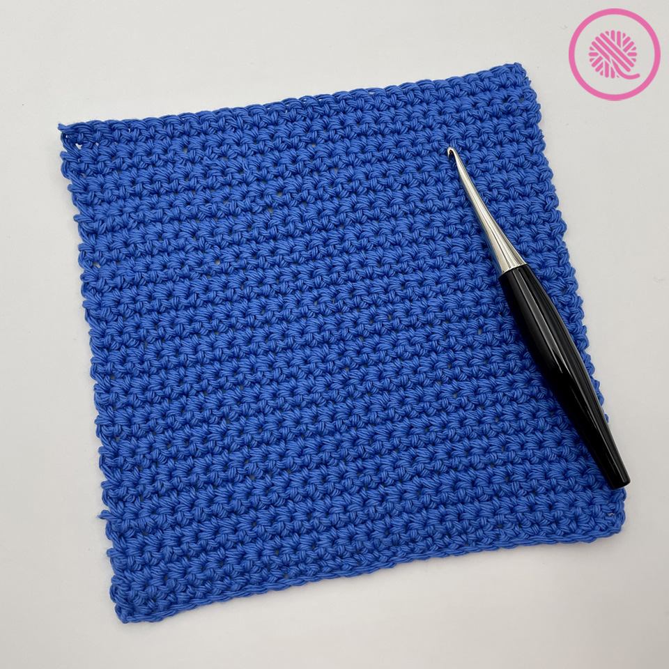 crochet easy basic dishcloth