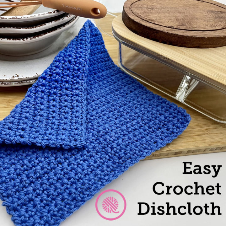 Crochet Easy Basic Dishcloth: Free Beginner Pattern