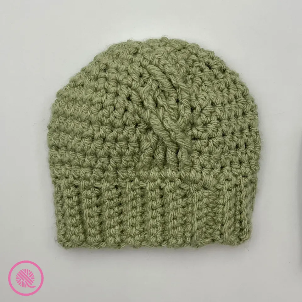 baby cabled hat