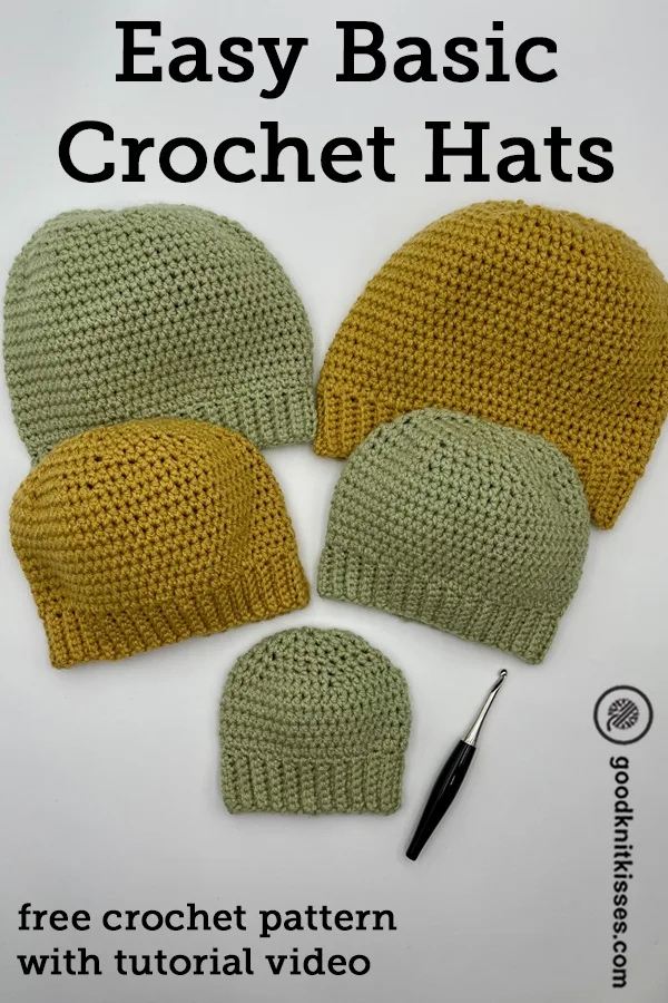 crochet the easy basic hats pin image