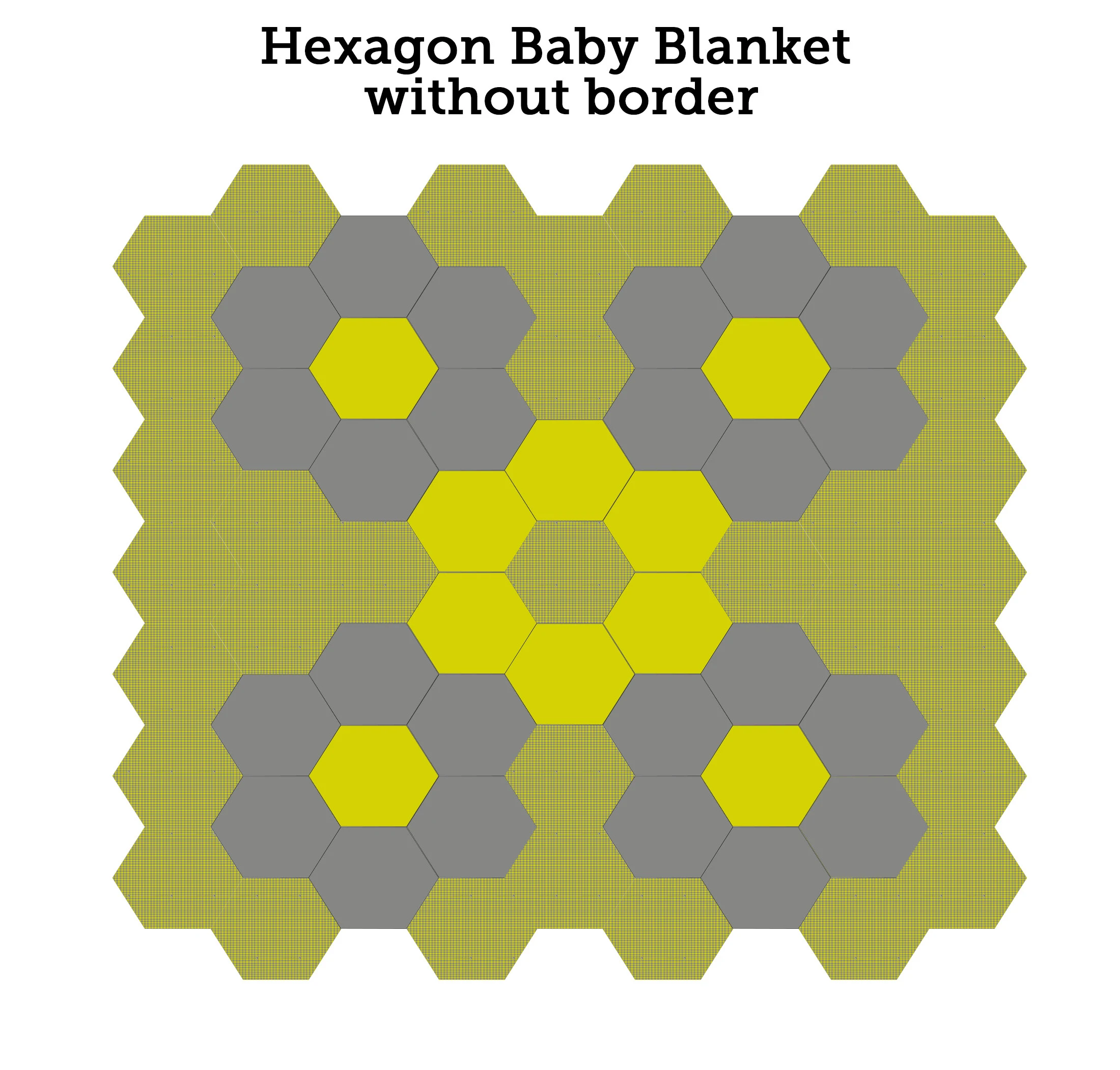 hexagon baby blanket no border schematic