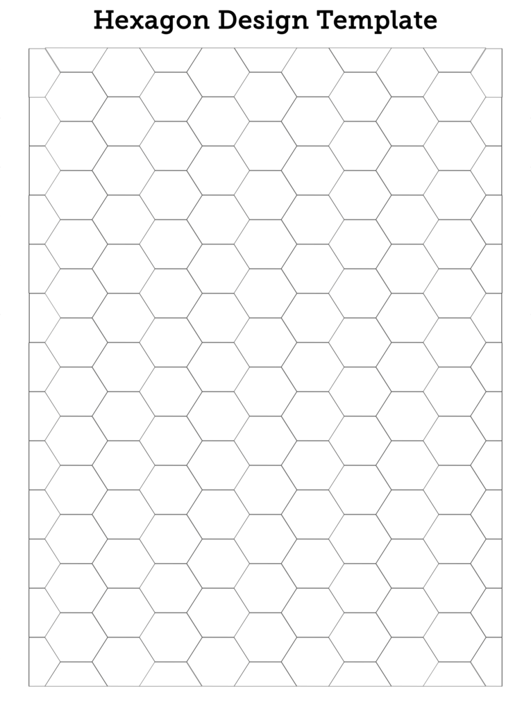 blank woven hexagon blanket template