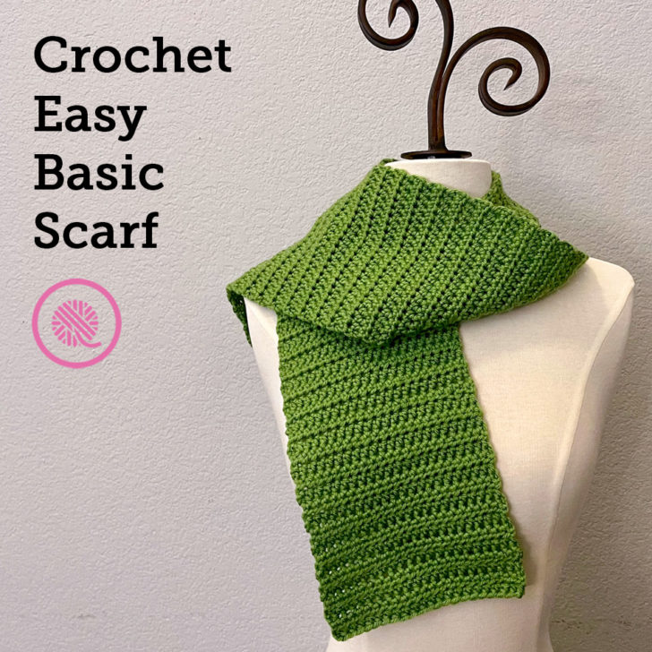 How to Crochet the Easy Basic Scarf for Beginners