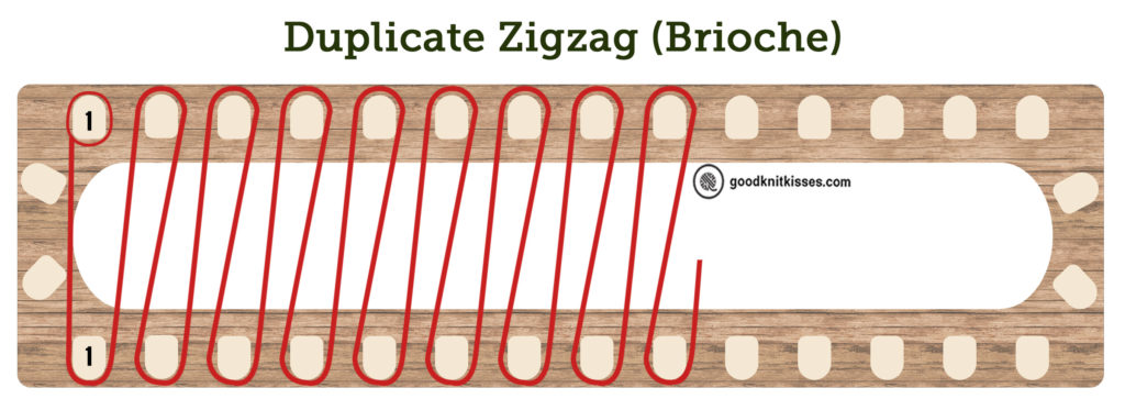 duplicate zigzag brioche stitch