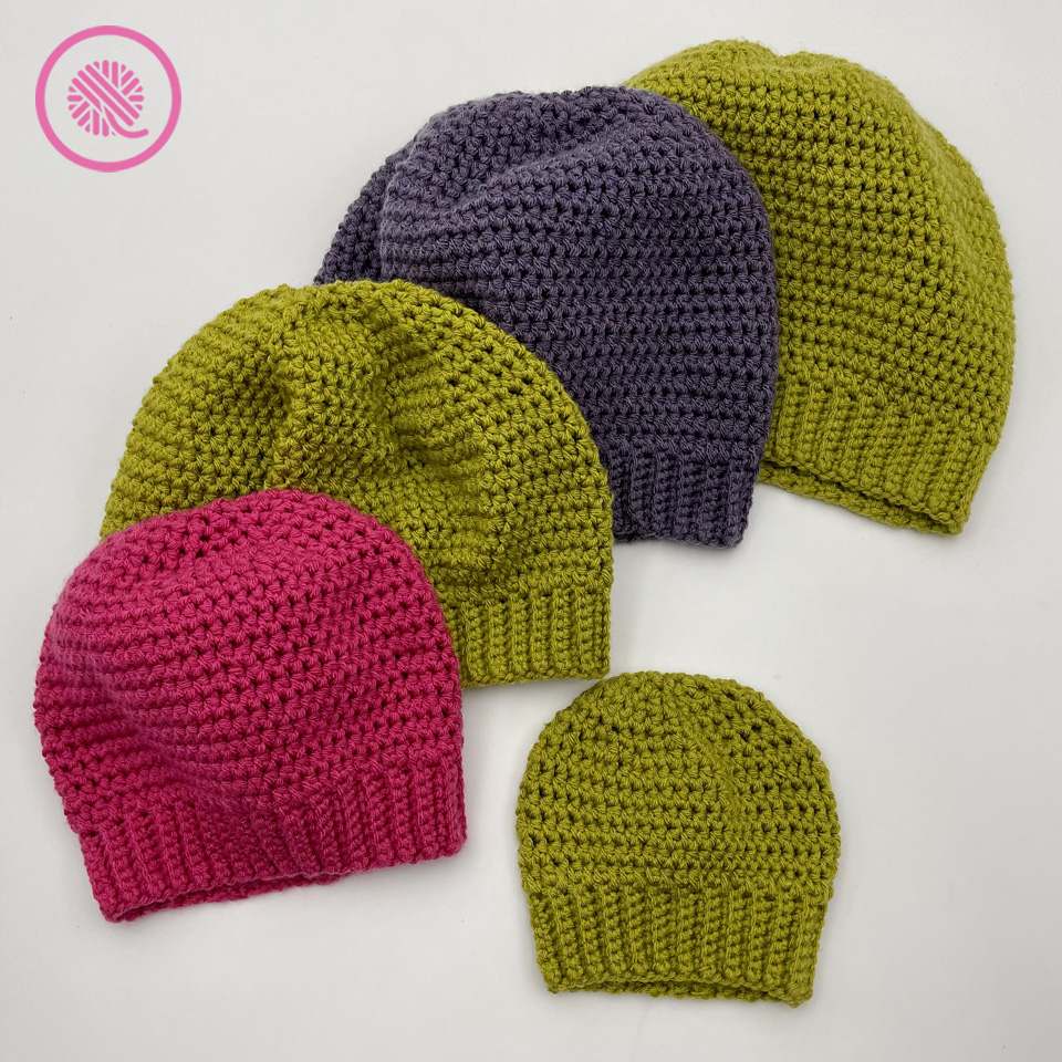 Crochet Worsted Basic Hats