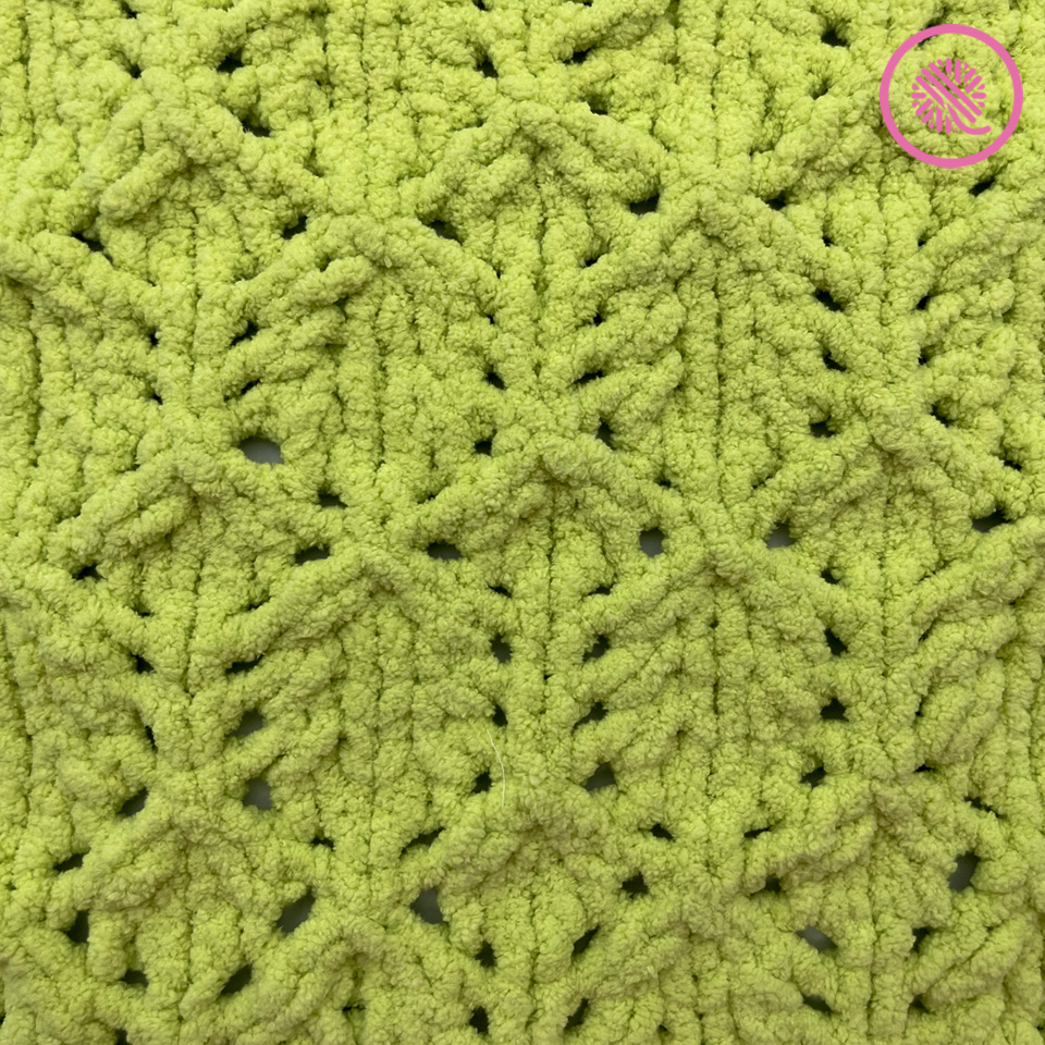 loom knit lofty lace blanket