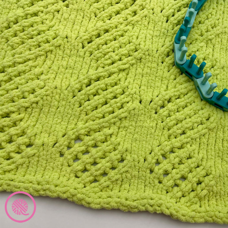 Cozy Loom Knit Lacy Diamond Blanket Pattern GoodKnit Kisses