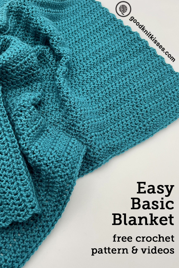 crochet easy basic blanket pin image
