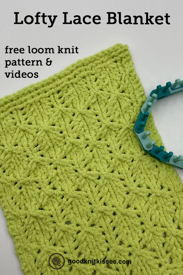 loom knit lofty lace blanket