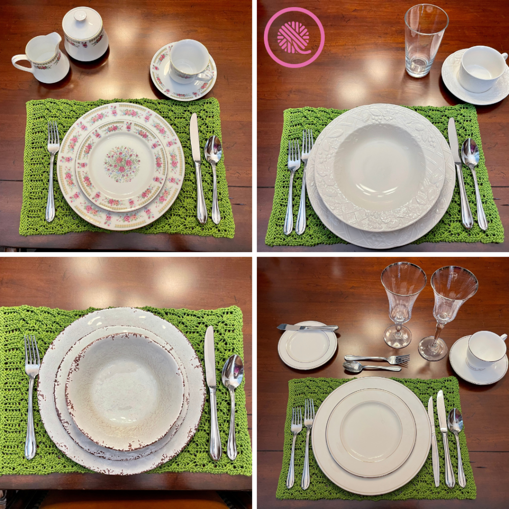 lacy placemats collage