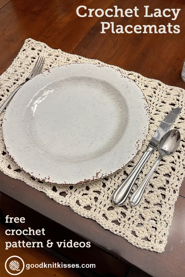 Crochet Lacy Placemats pin image