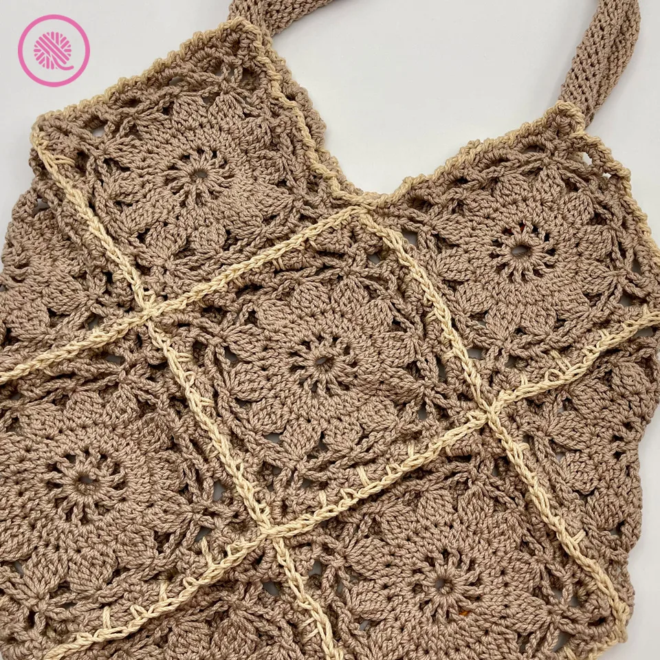 crochet sunflower bag