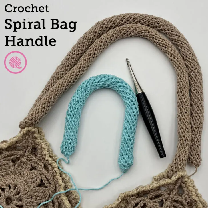 How To Crochet Spiral Cord / Bag Handle 