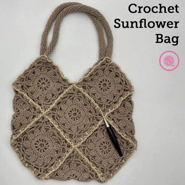 Make a Beautiful Crochet Sunflower Bag!