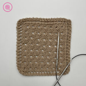 needle knit c2c eyelet square