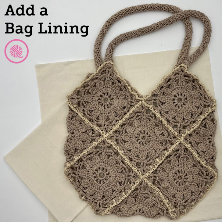 How to Add a Fabric Lining to a Knit or Crochet Bag!