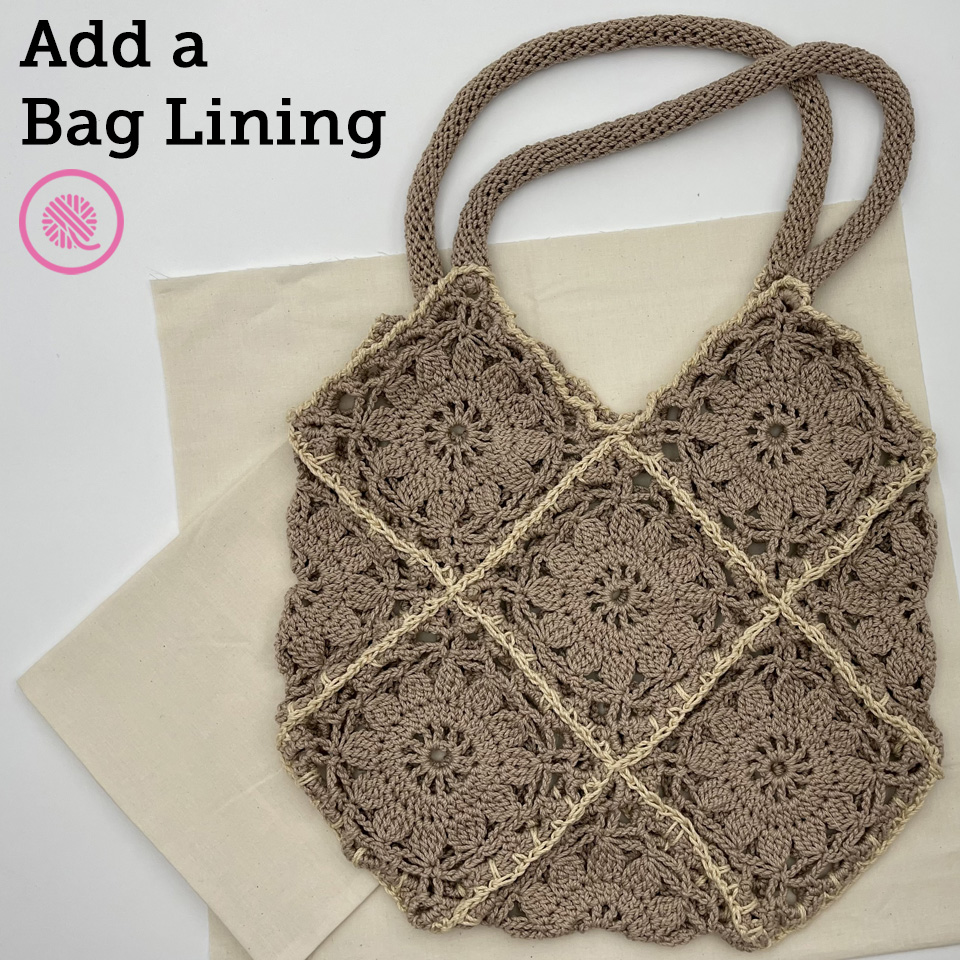 How to Add a Fabric Lining to a Knit or Crochet Bag! Crochet