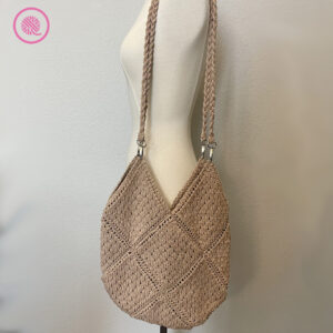 loom knit eyelet bag