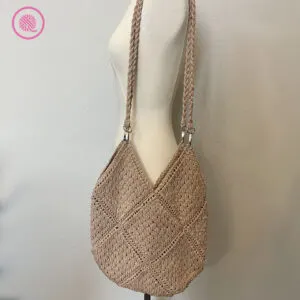 needle knit eyelet bag