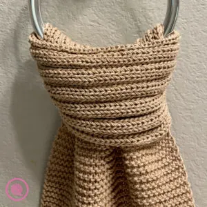 loom knit looped towel