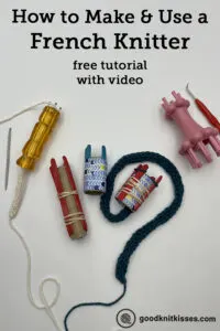 how to make and use a french knitter pin image