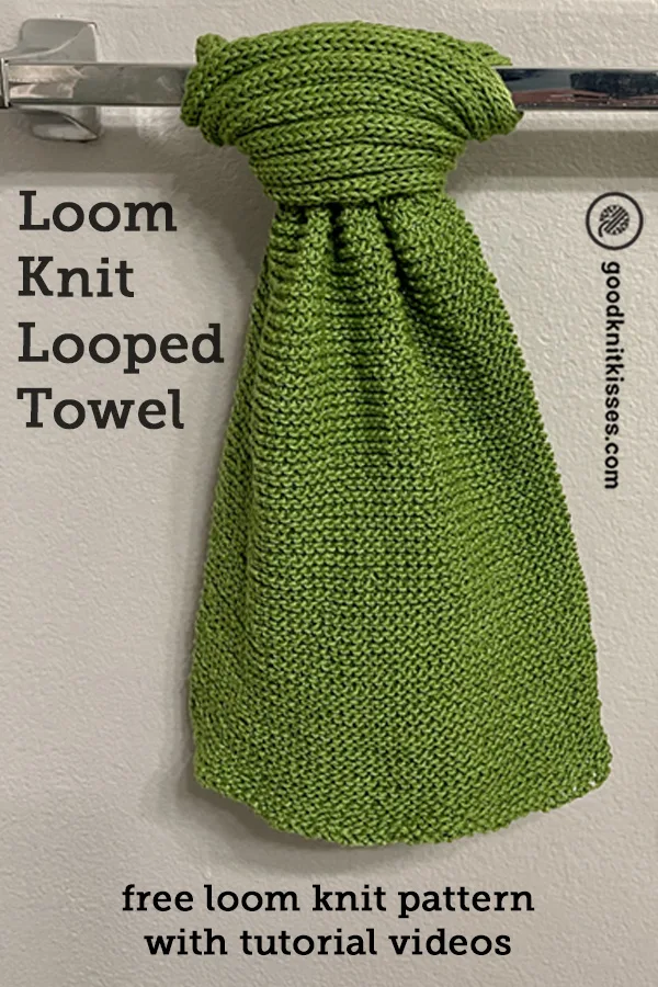 loom knit looped towel pin image