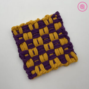 padded basketweave potholder finished