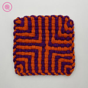 Square Spiral Potholder back side