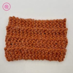 finger knit garter stitch cowl