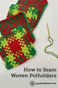 how to seam woven potholders