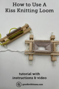 how to use a kiss knitting loom pin image