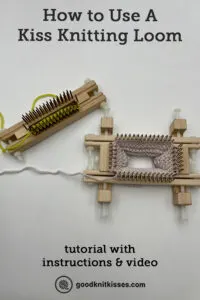how to use a kiss knitting loom pin image